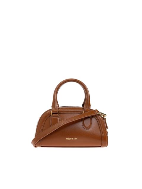 mini structured leather tote bag
