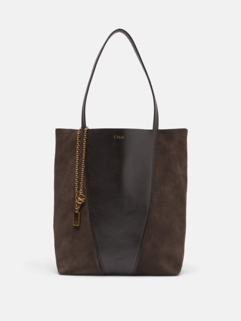 Chloé Spin leather and suede tote bag