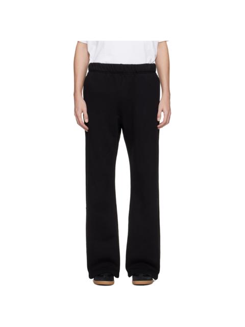 Black Heavyweight Bell Bottom Sweatpants