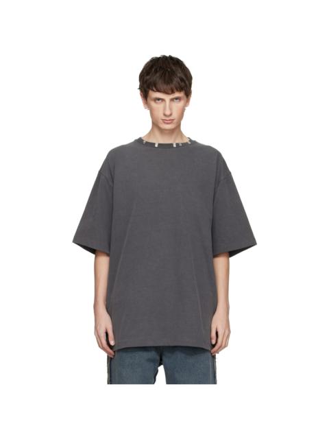 Gray Logo Metal Chip T-shirt