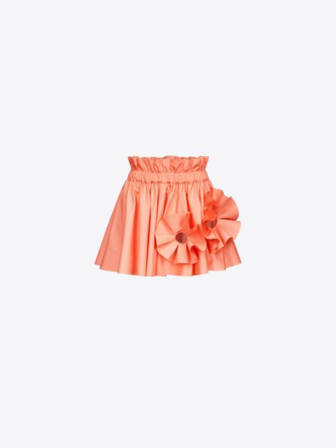 RUFFLE FLOWER MINI SKIRT