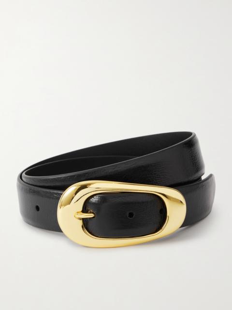 Textured Patent-leather Belt
