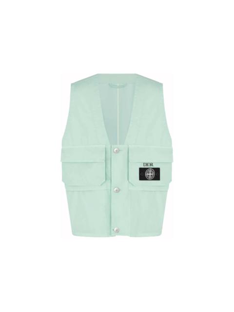 Dior x Stone Island Cotton-Blend Satin Vest Light Green