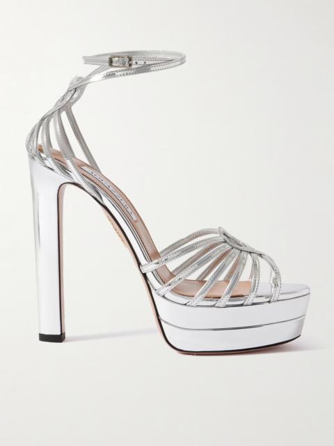 Sweetheart 130 Metallic Leather Platform Sandals