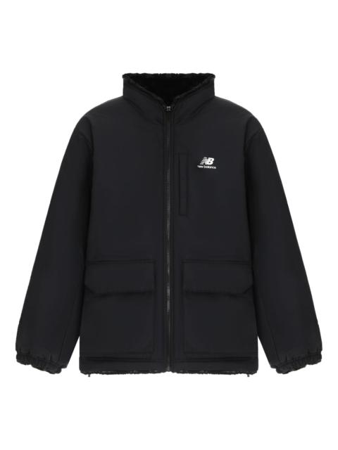 New Balance Logo Windbreaker Jacket 'Black White' 6DC43783-BK