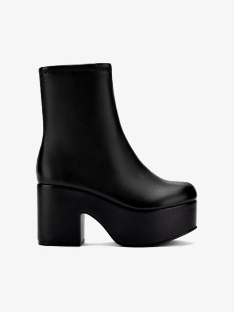 Miso Platform Boot In Black Stretch Leather