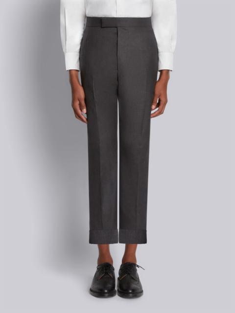 Dark Grey Super 120s Twill Classic Backstrap Trouser