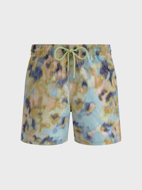 MEN SILK SWIM TRUNKS BLURRED NYMPHEA