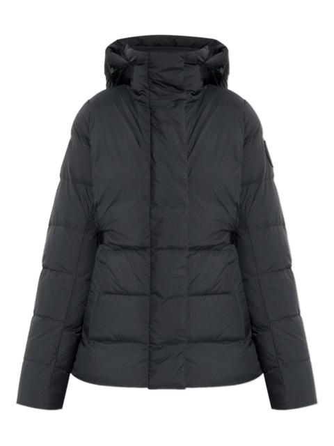 hooded quilted puffer jacket