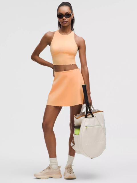 Scallop-Hem High-Rise Tennis Skirt