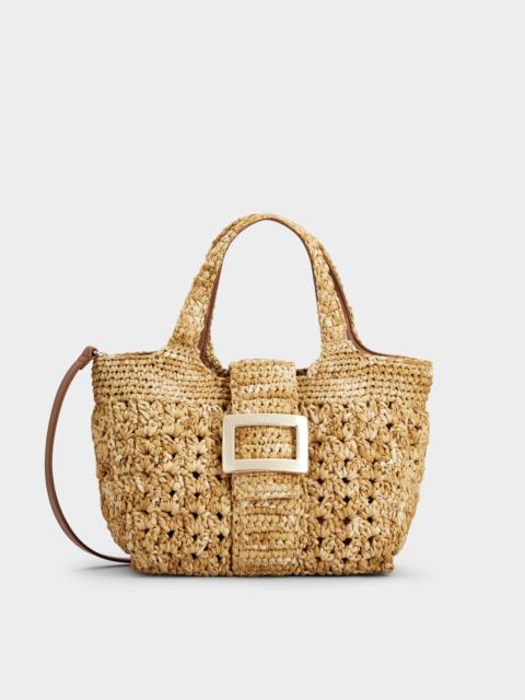 Belle Vivier Mini Shopping Bag in Raffia