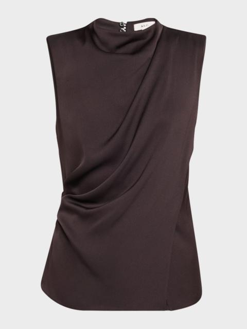 Amira Cowl-Neck Sleeveless Top