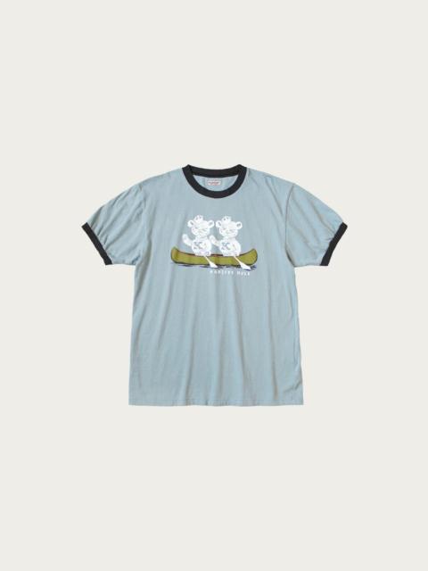 20/- Jersey RINGER T ("K" BEAR) - Blue Grey