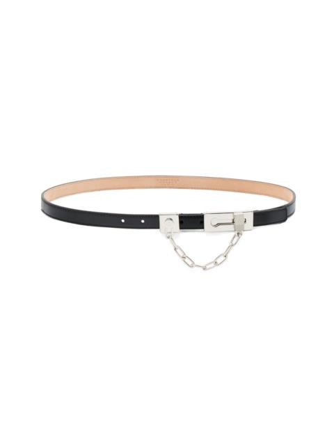 Lock Belt in Black Leather