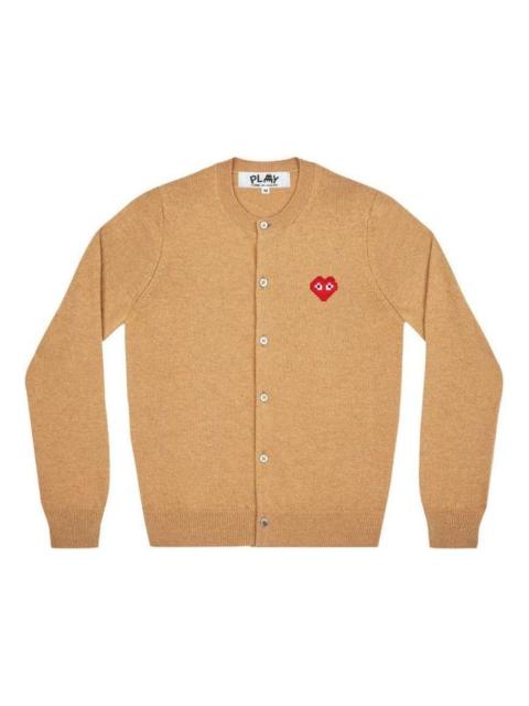 (WMNS) COMME des GARCONS PLAY Cardigan Invader Emblem 'Camel' AZ-N083-051-3
