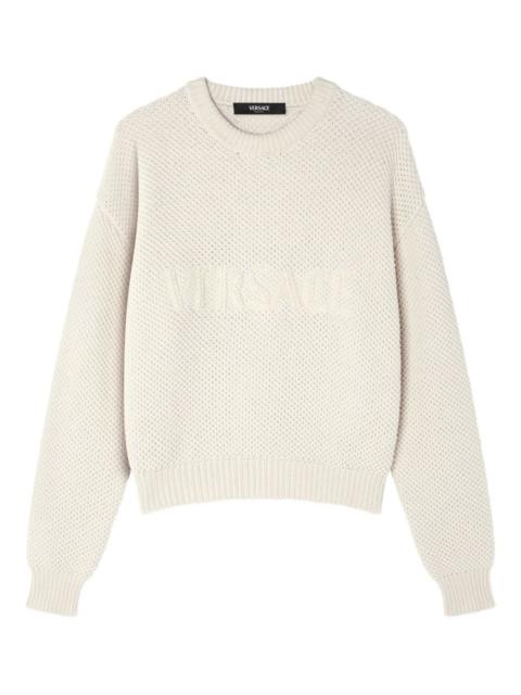 textured-logo sweater