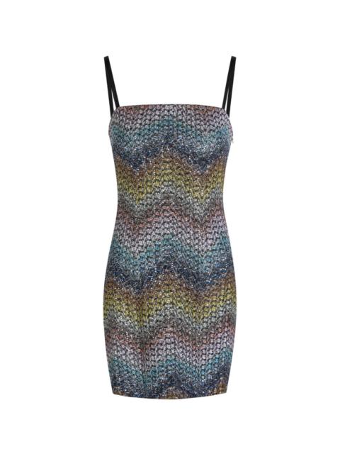 Missoni Zigzag Metallic-knit Mini Dress