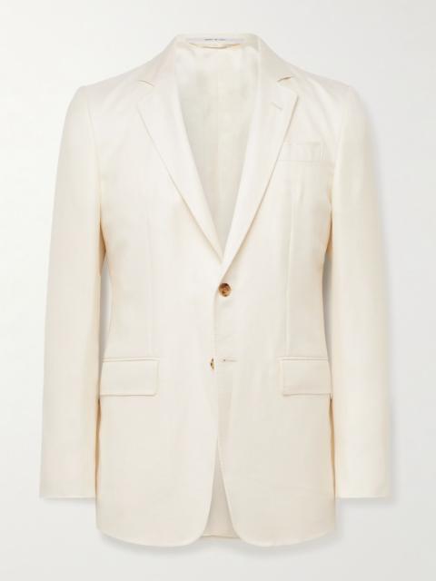 Irving Slim-Fit Unstructured Wool, Silk and Linen-Blend Twill Suit Jacket Ivory