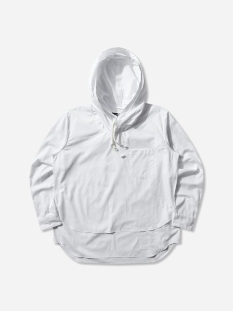 Men's Double Hood Longsleeve Shirt White