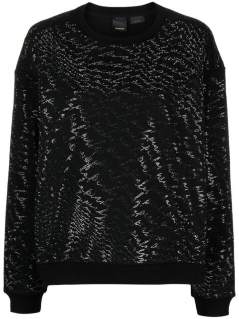 crystal-embellished crew-neck sweatshirt