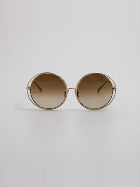 Selene Round Sunglasses in Gradient Mocha