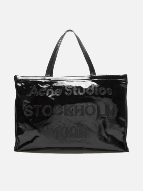 Logo shoulder tote bag - Black