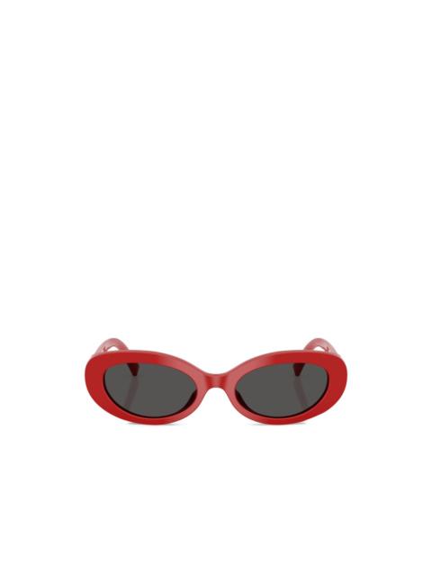 oval-frame sunglasses