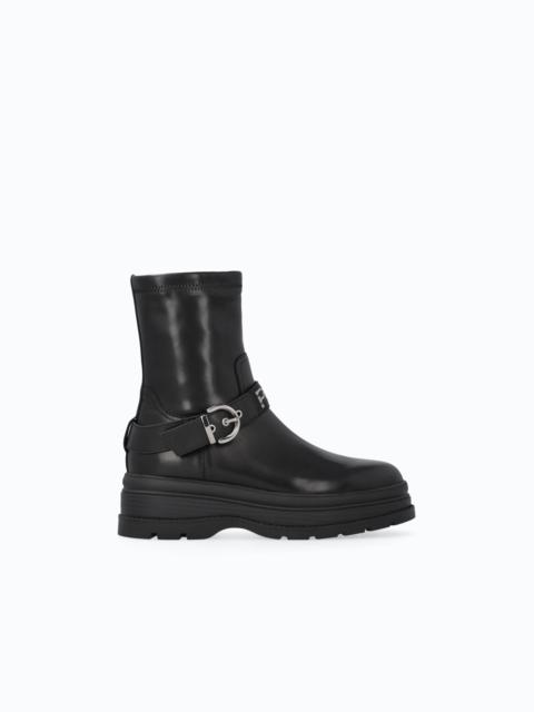 LEATHER ANKLE BOOTS WITH STRAP