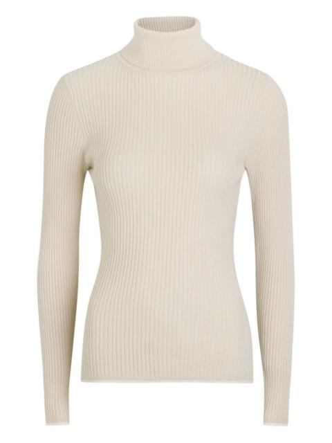 Ravena ribbed roll-neck top