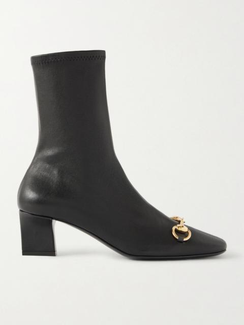 Signora Horsebit-embellished Leather Ankle Boots