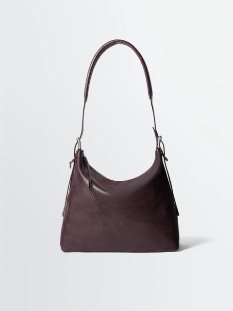 SMALL BELTED HOBO BAG IN LEATHER