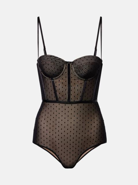 Dot mesh bodysuit