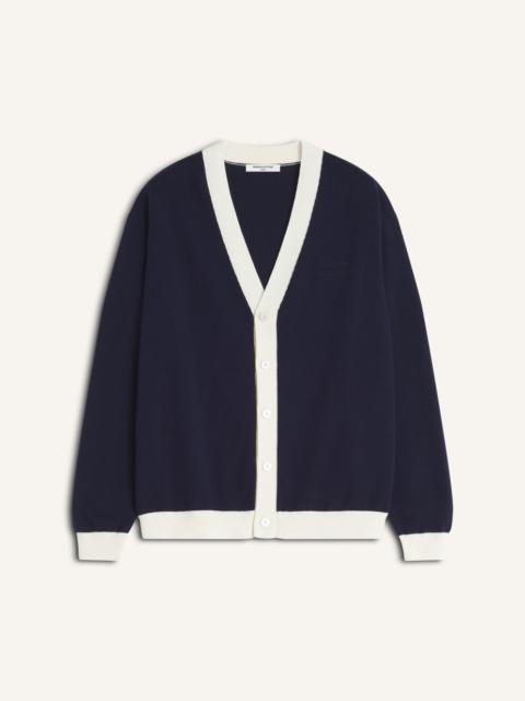 CONTRASTED COTTON COMFORT CARDIGAN