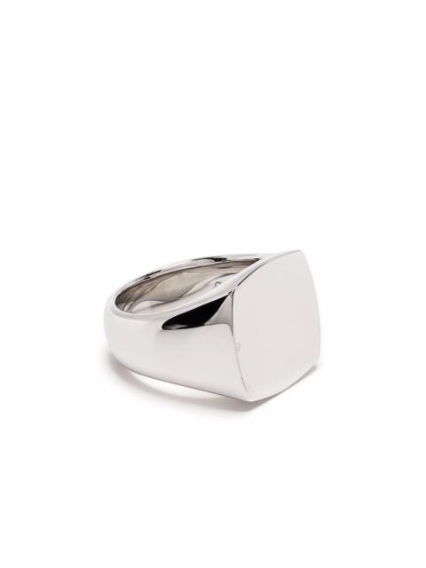 cushion polished signet ring