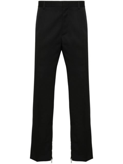 logo-embroidered slim-fit trousers