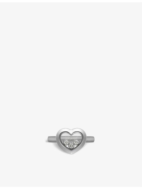 Happy Diamonds Icons 18ct white-gold and 0.15ct diamond ring