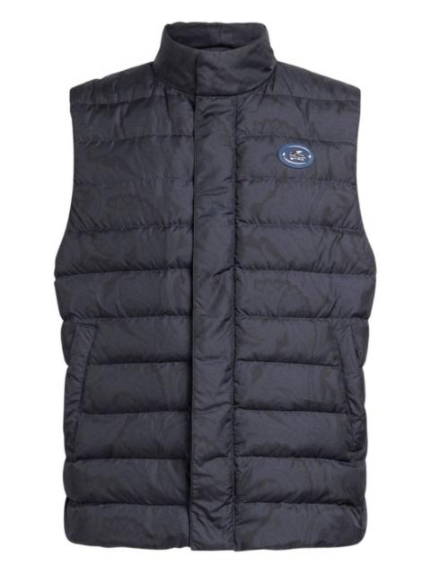paisley-pattern padded gilet