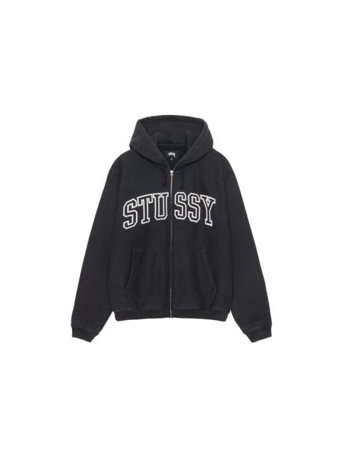 Stussy Outline Zip Hoodie Washed Black