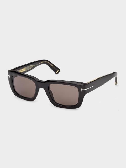 Icon 52mm Acetate Rectangular Sunglasses