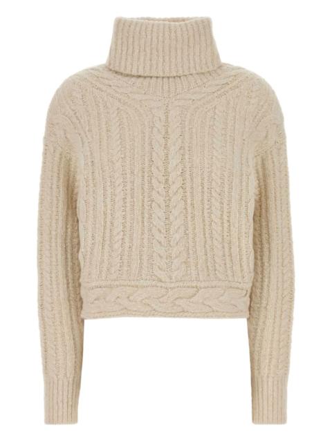 cable-knit jumper