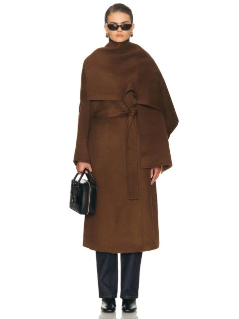 Candice Scarf Double Wool Long Coat