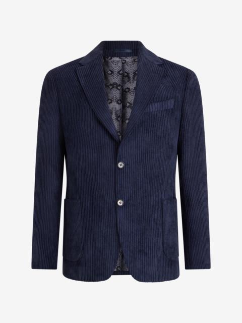 Navy Blue Ribbed Jacket