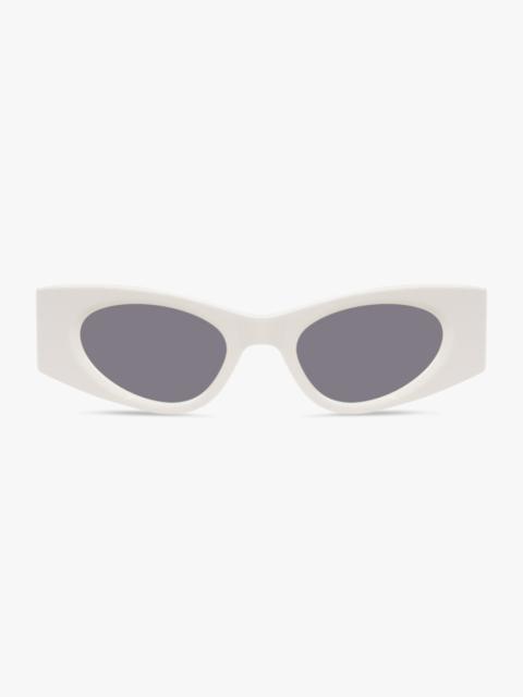 AA0075S CAT EYE RECTANGULAR SUNGLASSES | WHITE