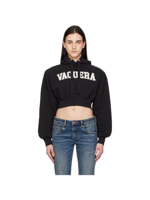 Black Shoulder Pad Hoodie