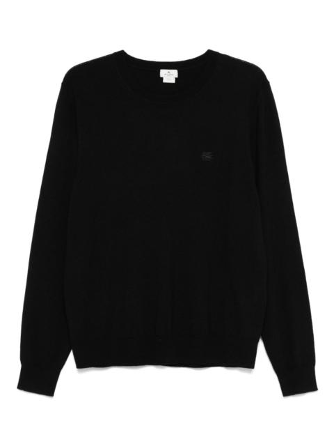 embroidered-logo sweater