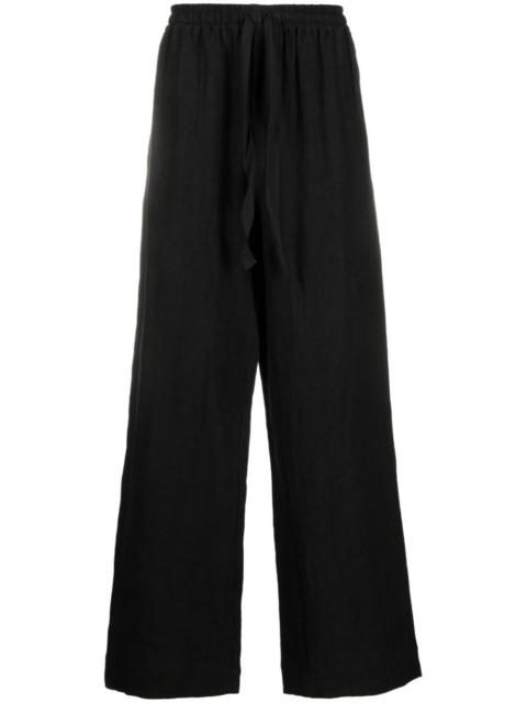 mid-rise wid-leg trousers