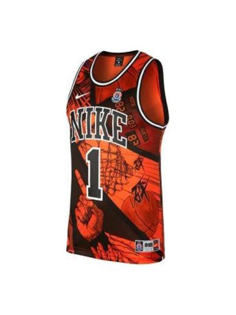 Nike As Hbl Dna Jersey Tank Nike High School League Men's Basketball Vest 'Orange Red' CI9081-890