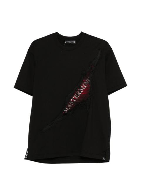 ripped logo T-shirt