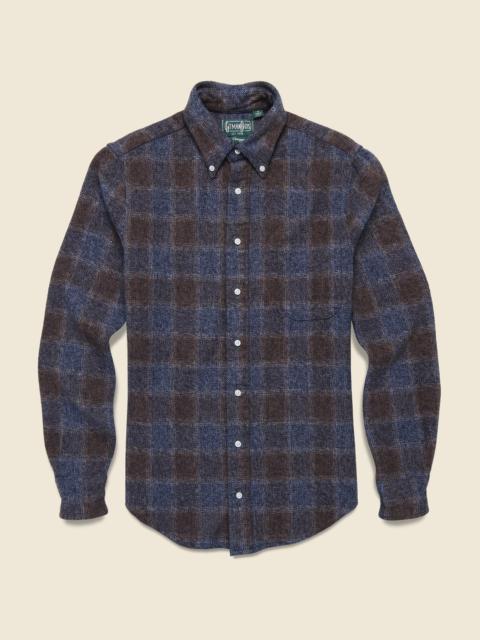 Brushed Cotton Plaid Shirt - Brown