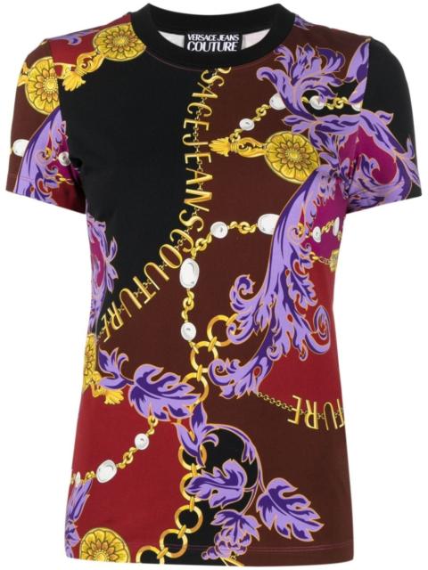 baroque-print cotton T-shirt
